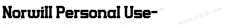 Norwill Personal Use字体转换